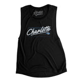 Charlotte Retro Women's Flowey Scoopneck Muscle Tank-Allegiant Goods Co. Vintage Sports Apparel