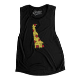 Delaware Pizza State Women's Flowey Scoopneck Muscle Tank-Allegiant Goods Co. Vintage Sports Apparel