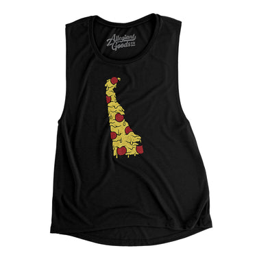 Delaware Pizza State Women's Flowey Scoopneck Muscle Tank-Allegiant Goods Co. Vintage Sports Apparel