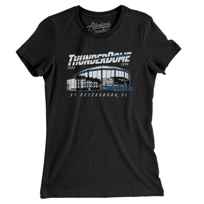 Tampa Bay Thunderdome Women's T-Shirt-Black-Allegiant Goods Co. Vintage Sports Apparel