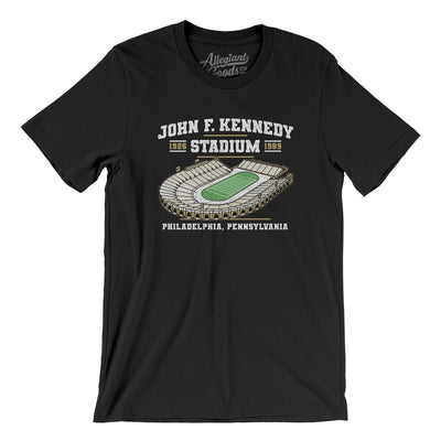 John F. Kennedy Stadium Men/Unisex T-Shirt-Black-Allegiant Goods Co. Vintage Sports Apparel