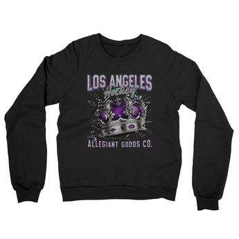 Los Angeles Hockey Throwback Mascot Midweight French Terry Crewneck Sweatshirt-Allegiant Goods Co. Vintage Sports Apparel