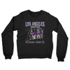 Los Angeles Hockey Throwback Mascot Midweight French Terry Crewneck Sweatshirt-Black-Allegiant Goods Co. Vintage Sports Apparel