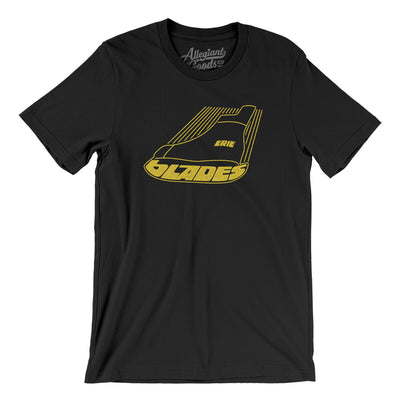 Erie Blades Men/Unisex T-Shirt-Black-Allegiant Goods Co. Vintage Sports Apparel