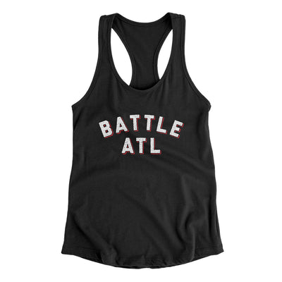 Battle Atl Women's Racerback Tank-Black-Allegiant Goods Co. Vintage Sports Apparel
