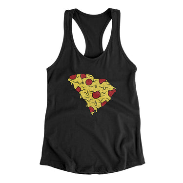 South Carolina Pizza State Women's Racerback Tank-Black-Allegiant Goods Co. Vintage Sports Apparel