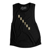 Boston Hockey Jersey Women's Flowey Scoopneck Muscle Tank-Allegiant Goods Co. Vintage Sports Apparel