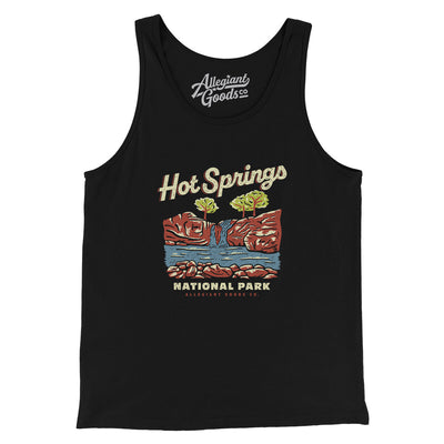 Hot Springs National Park Men/Unisex Tank Top-Black-Allegiant Goods Co. Vintage Sports Apparel