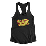 Pennsylvania Pizza State Women's Racerback Tank-Black-Allegiant Goods Co. Vintage Sports Apparel