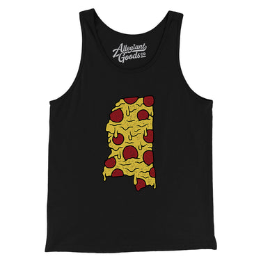 Mississippi Pizza State Men/Unisex Tank Top-Allegiant Goods Co. Vintage Sports Apparel