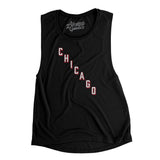 Chicago Hockey Jersey Women's Flowey Scoopneck Muscle Tank-Allegiant Goods Co. Vintage Sports Apparel