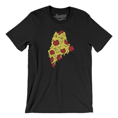 Maine Pizza State Men/Unisex T-Shirt-Black-Allegiant Goods Co. Vintage Sports Apparel