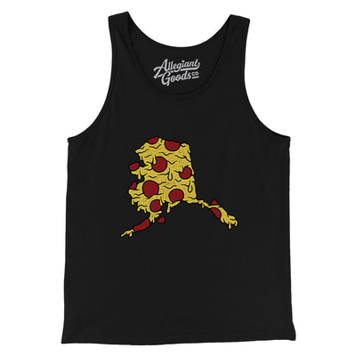 Alaska Pizza State Men/Unisex Tank Top-Black-Allegiant Goods Co. Vintage Sports Apparel