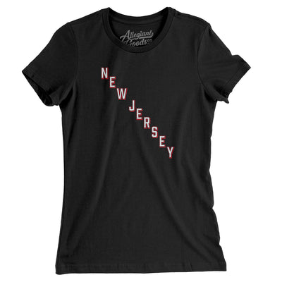 New Jersey Hockey Jersey Women's T-Shirt-Black-Allegiant Goods Co. Vintage Sports Apparel