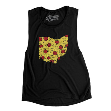 Ohio Pizza State Women's Flowey Scoopneck Muscle Tank-Allegiant Goods Co. Vintage Sports Apparel