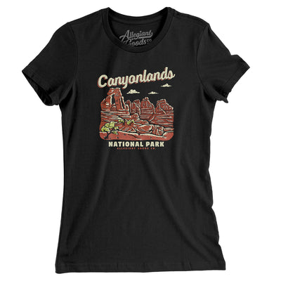 Canyonlands National Park Women's T-Shirt-Black-Allegiant Goods Co. Vintage Sports Apparel
