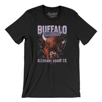 Buffalo Football Throwback Mascot Men/Unisex T-Shirt-Allegiant Goods Co. Vintage Sports Apparel