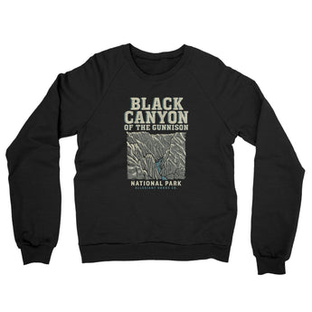 Black Canyon Of The Gunnison National Park Midweight French Terry Crewneck Sweatshirt-Allegiant Goods Co. Vintage Sports Apparel