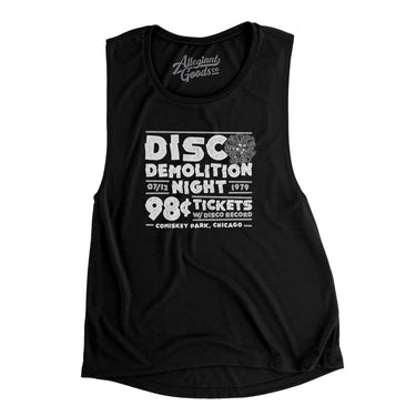 Disco Demolition Night Women's Flowey Scoopneck Muscle Tank-Allegiant Goods Co. Vintage Sports Apparel