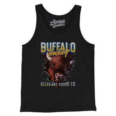 Buffalo Hockey Throwback Mascot Men/Unisex Tank Top-Allegiant Goods Co. Vintage Sports Apparel