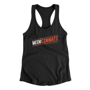 Wincinnati Women's Racerback Tank-Black-Allegiant Goods Co. Vintage Sports Apparel