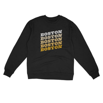 Boston Vintage Repeat Midweight Crewneck Sweatshirt-Black-Allegiant Goods Co. Vintage Sports Apparel