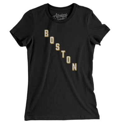 Boston Hockey Jersey Women's T-Shirt-Black-Allegiant Goods Co. Vintage Sports Apparel