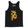 Alabama Pizza State Men/Unisex Tank Top-Black-Allegiant Goods Co. Vintage Sports Apparel
