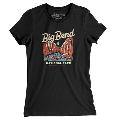 Big Bend National Park Women's T-Shirt-Black-Allegiant Goods Co. Vintage Sports Apparel