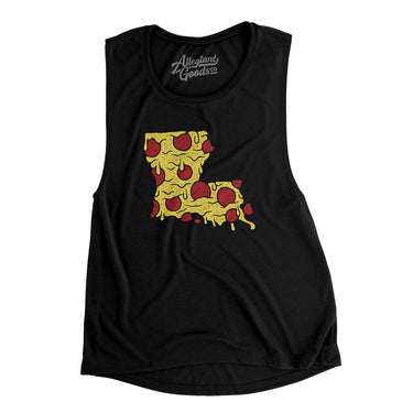Louisiana Pizza State Women's Flowey Scoopneck Muscle Tank-Allegiant Goods Co. Vintage Sports Apparel