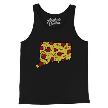 Connecticut Pizza State Men/Unisex Tank Top-Allegiant Goods Co. Vintage Sports Apparel