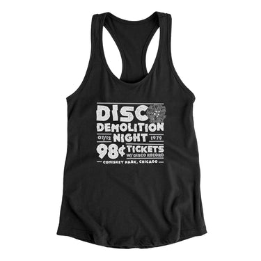 Disco Demolition Night Women's Racerback Tank-Allegiant Goods Co. Vintage Sports Apparel