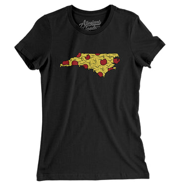 North Carolina Pizza State Women's T-Shirt-Allegiant Goods Co. Vintage Sports Apparel