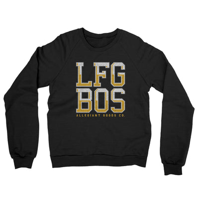 Lfg Bos Midweight French Terry Crewneck Sweatshirt-Black-Allegiant Goods Co. Vintage Sports Apparel