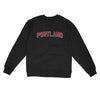 Portland Varsity Midweight Crewneck Sweatshirt-Black-Allegiant Goods Co. Vintage Sports Apparel
