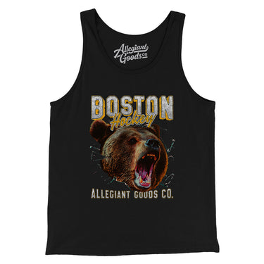 Boston Hockey Throwback Mascot Men/Unisex Tank Top-Allegiant Goods Co. Vintage Sports Apparel