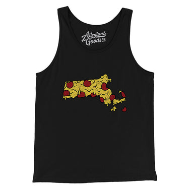 Massachusetts Pizza State Men/Unisex Tank Top-Allegiant Goods Co. Vintage Sports Apparel