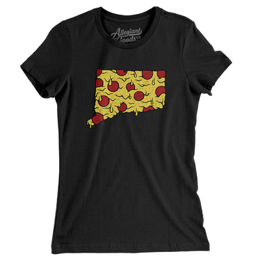 Connecticut Pizza State Women's T-Shirt-Allegiant Goods Co. Vintage Sports Apparel