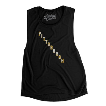 Pittsburgh Hockey Jersey Women's Flowey Scoopneck Muscle Tank-Allegiant Goods Co. Vintage Sports Apparel