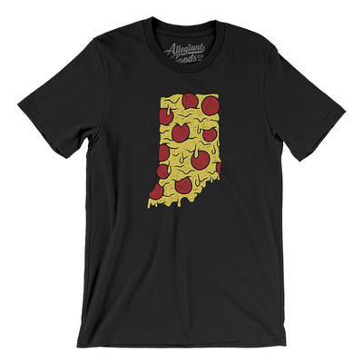 Indiana Pizza State Men/Unisex T-Shirt-Black-Allegiant Goods Co. Vintage Sports Apparel