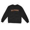 Baltimore Varsity Midweight Crewneck Sweatshirt-Black-Allegiant Goods Co. Vintage Sports Apparel