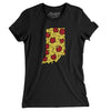 Indiana Pizza State Women's T-Shirt-Black-Allegiant Goods Co. Vintage Sports Apparel