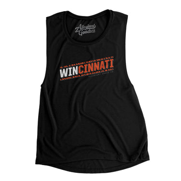 Wincinnati Women's Flowey Scoopneck Muscle Tank-Allegiant Goods Co. Vintage Sports Apparel