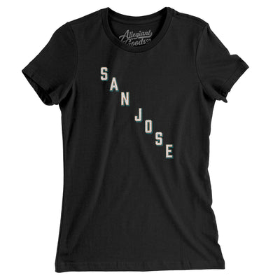 San Jose Hockey Jersey Women's T-Shirt-Black-Allegiant Goods Co. Vintage Sports Apparel
