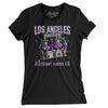 Los Angeles Hockey Throwback Mascot Women's T-Shirt-Black-Allegiant Goods Co. Vintage Sports Apparel