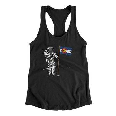 Colorado Flag Moonman Women's Racerback Tank-Allegiant Goods Co. Vintage Sports Apparel