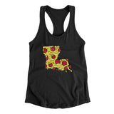 Louisiana Pizza State Women's Racerback Tank-Black-Allegiant Goods Co. Vintage Sports Apparel