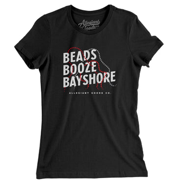 Beads Booze Bayshore Gasparilla Women's T-Shirt-Allegiant Goods Co. Vintage Sports Apparel