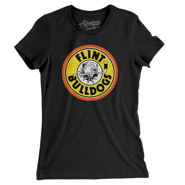 Flint Bulldogs Hockey Women's T-Shirt-Allegiant Goods Co. Vintage Sports Apparel