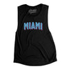 Miami Varsity Women's Flowey Scoopneck Muscle Tank-Black-Allegiant Goods Co. Vintage Sports Apparel